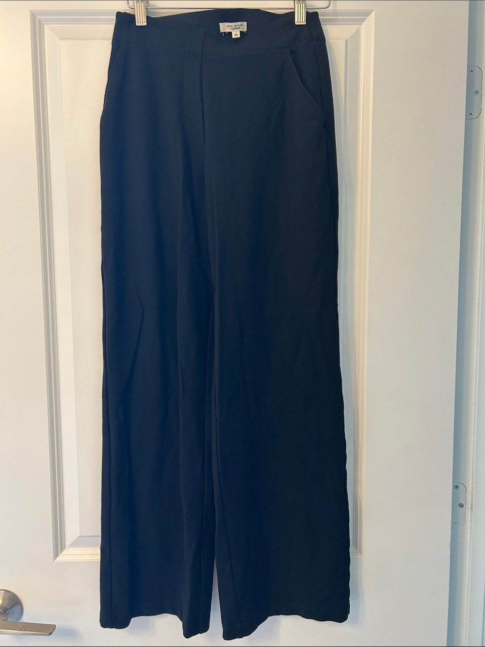 Max Studio Black Wide-Leg Pants